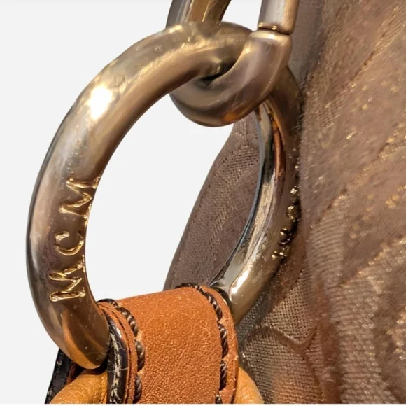 MCM Brown Leather Shoulder Bag - Picture 3 of 7